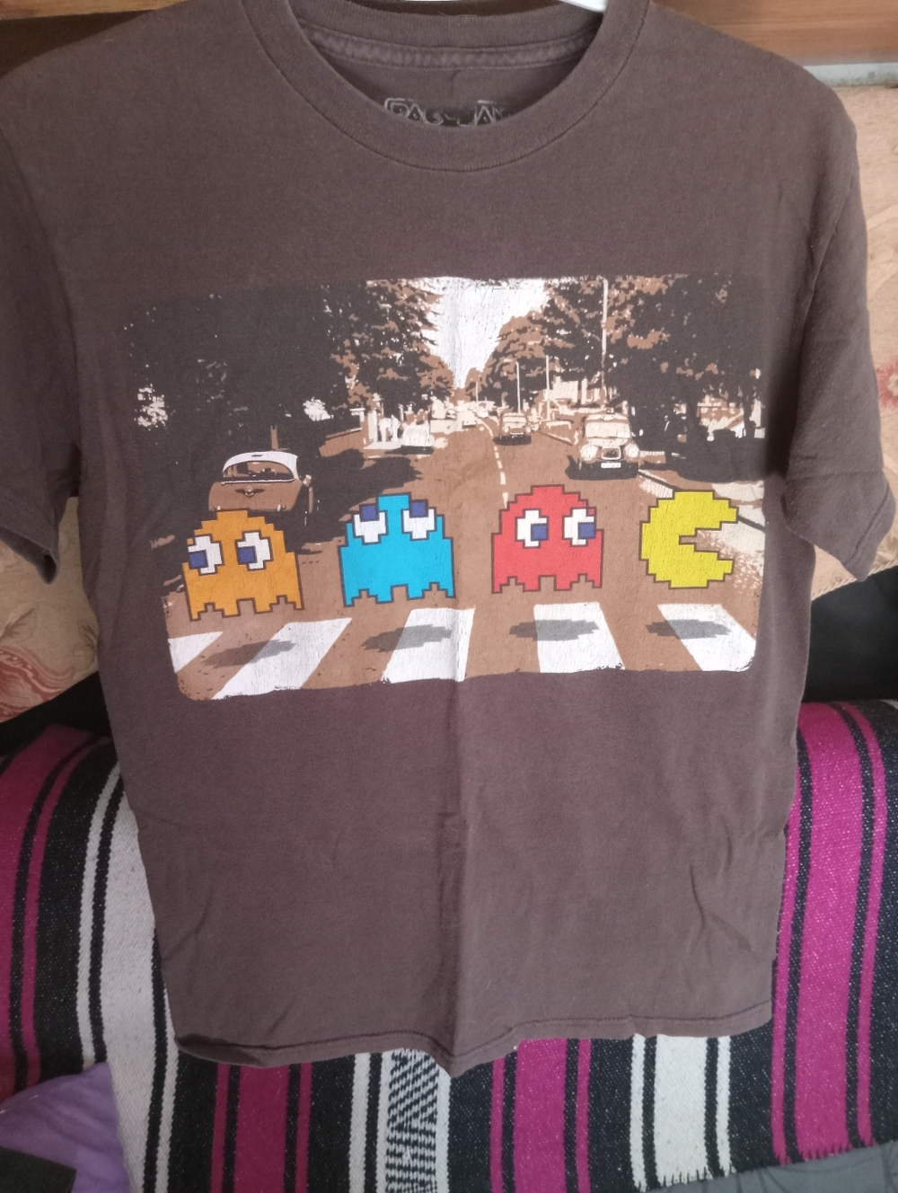 Pac-Man Ghosts Graphic Kids T‑Shirt - Brown